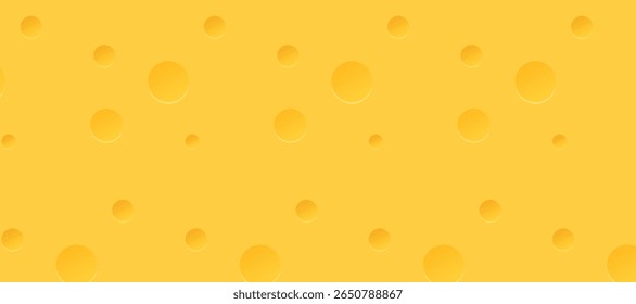 Seamless vector cheese pattern. Repeating background texture featuring cheese-inspired design elements. Sample in swatches