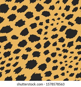 Seamless vector cheetah pattern. Animal skin background. Spots wildlife design. For fabric, textile, wrapping, cover, web etc. 10 eps. 