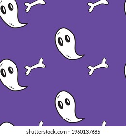 Seamless vector children's design . Halloween holiday for fabric, fabric design, covers, production, wallpaper, printing, gift wrapping and scrapbooking