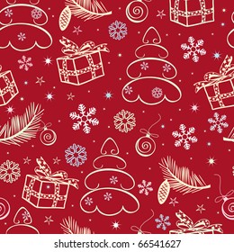seamless vector christmas background. elements for design