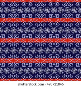 Seamless vector Christmas background illustration. Christmas patterns, snowflakes
