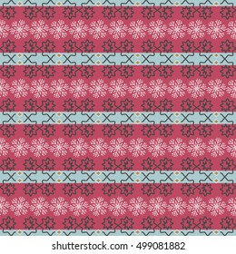 Seamless vector Christmas background illustration. Christmas patterns, snowflakes