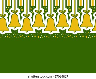 seamless vector christmas bell border