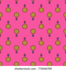 Seamless Vector Christmas Candies Pattern