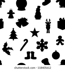 Seamless Vector Christmas Icons