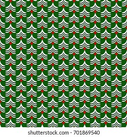 Seamless vector Christmas illustration. Abstract Christmas tree