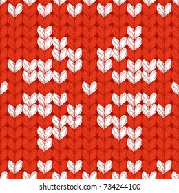 Seamless vector Christmas Knitted Pattern