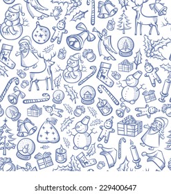 Seamless Vector Christmas and New Year background. You can easy multiply it