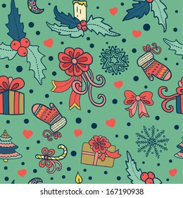 Seamless vector christmas pattern 