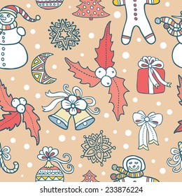Seamless vector christmas pattern