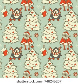 Seamless Vector Christmas Pattern