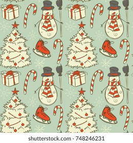 Seamless Vector Christmas Pattern