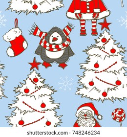 Seamless Vector Christmas Pattern