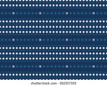 Seamless vector christmas pattern. Snowflakes on a dark blue background. New Year's print for textiles, wrappers, paper and other surfaces. 