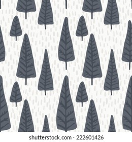 Seamless vector Christmas tree pattern. 