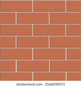 Seamless vector of a classic brick wall pattern. Ideal for backgrounds, architectural projects, and construction designs, offering a clean and structured appearance