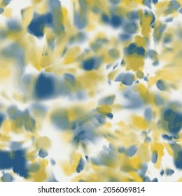 Seamless vector cloudy tie dye pastel surface pattern design for print. Vector illustration. Messy trendy pastel swirl of spots and stains and dye. Soft abstract textile design.