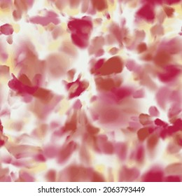 Seamless vector cloudy tie dye pastel surface pattern design for print. Vector illustration. Messy trendy pastel swirl of spots and stains and dye. Soft abstract textile design.