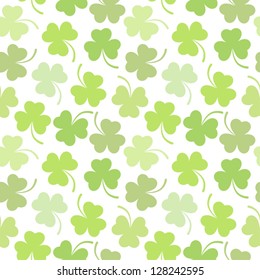 Seamless Vector Clover Background For St. Patricks Day