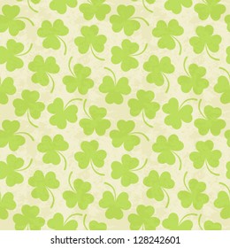 Seamless vector clover background for St. Patricks Day