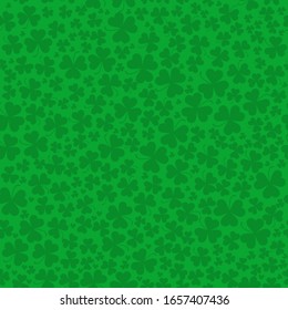 Seamless vector clover background for St. Patrick's Day
