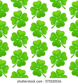Seamless vector clover background for St. Patricks Day