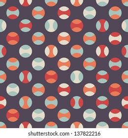 Seamless vector color polka dot pattern background