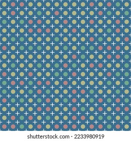 Seamless vector color random geometric pattern for wall modern design or fabric shirt or gift wrapping papers and pastel color wallpaper or grid line background.