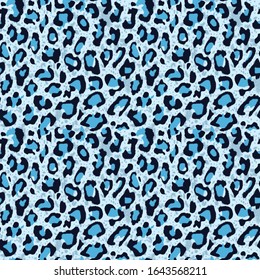 Seamless Vector. Colored feather textured leopard animal skin background. Repeatable ready template.