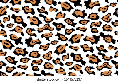 Seamless Vector. Colored modern Abstract leopard animal skin background. Repeatable ready template.