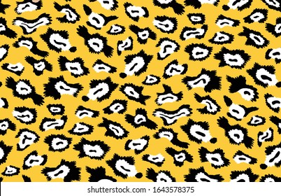 Seamless Vector. Colored modern Abstract leopard animal skin background. Repeatable ready template.