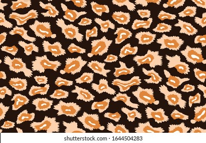 Nahtlose Vektorillustration. Farbige moderne abstrakte Leoparden-Hintergrund. Wiederholbare fertige Vorlage.