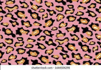 Vector sin problemas. Color moderno de piel de animal de leopardo abstracto. Plantilla lista repetible.