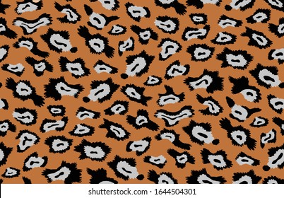 Seamless Vector. Colored modern Abstract leopard animal skin background. Repeatable ready template.