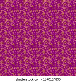 seamless vector colored pattern background with lemons