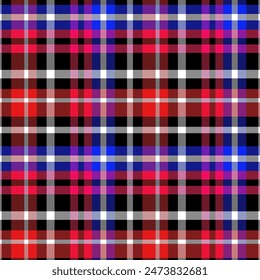 Seamless vector colored tartan check pattern.
