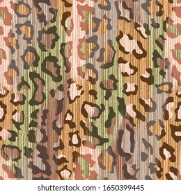 Seamless Vector. Colorful Abstract leopard animal skin with fabric textured background. All for surface designs. It can be infinitely repeated.