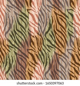 Seamless Vector. Colorful Abstract zebra animal skin with fabric textured background. All for surface designs. It can be infinitely repeated.