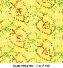 Seamless vector colorful apples pattern