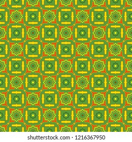 seamless vector colorful arabic geometric traditional pattern. Perfect for fabrics, promotional products, notebooks.