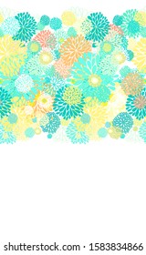 Seamless vector colorful background, firework, flowers, floral flow, colorful snowflakes