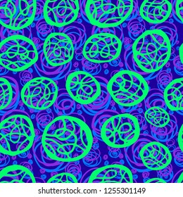 Seamless vector colorful brush stroke pattern. Trendy colors fashion fabric, cover, textile, geometric wavy lines abstract summer, spring, background design. Hand drawn vector illustration.