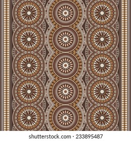 Seamless vector colorful circular pattern with geometric designs, pattern can be used for wallpaper, pattern fills, web page background, surface textures 