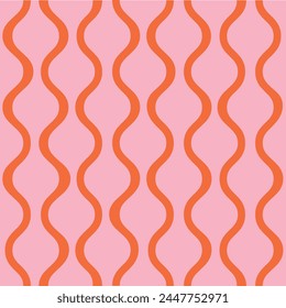 Seamless Vector Colorful Circus Pattern Wiggly Wavy Modern Simple Geometric Pattern Wallpaper Cute Girly Stripe Vertical