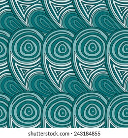 Seamless vector colorful ethnic pattern. Traditional tribal geometric ornament. Hand-drawn abstract texture for website wallpaper. Doodle backdrop with indian motives.