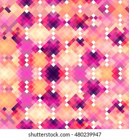 Seamless vector colorful fantasy rhombus pattern.