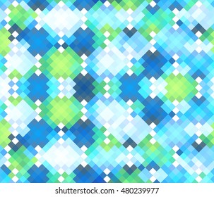 Seamless vector colorful fantasy rhombus pattern.