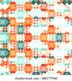 Seamless vector colorful fantasy rhombus pattern.