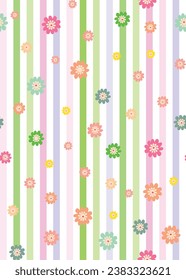 vector transparente Flores coloridas con líneas coloridas