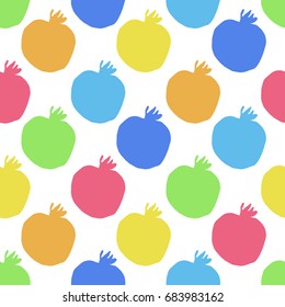 Seamless vector colorful fruit pattern